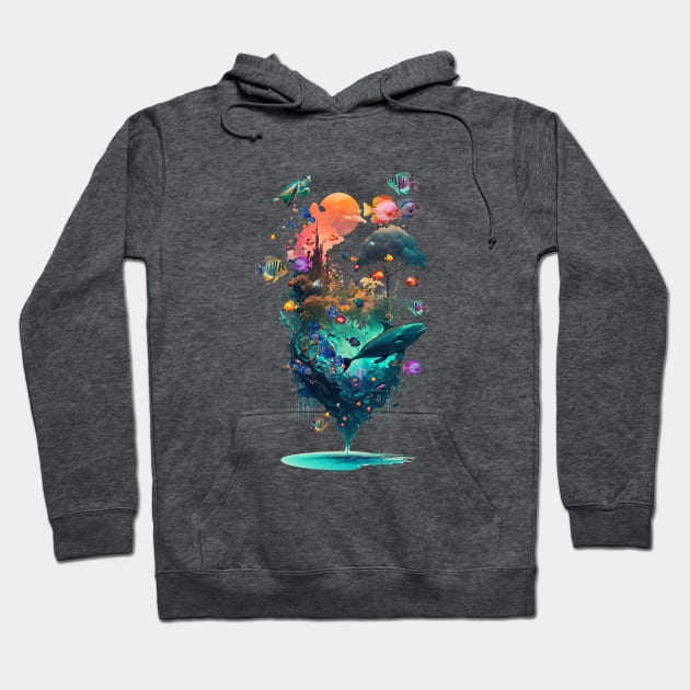 Tropical Fish World Hoodie by DavidLoblaw